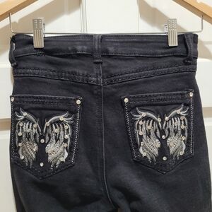 Miranda Top Moda Black Bootcut Jeans  Size Juniors 5/6. EUC